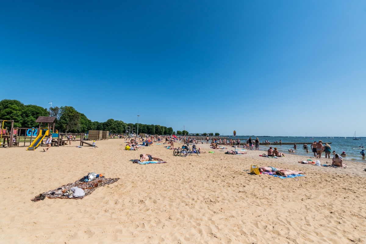 Sprzątanie Plaży Miejskiej ze studentami WSB