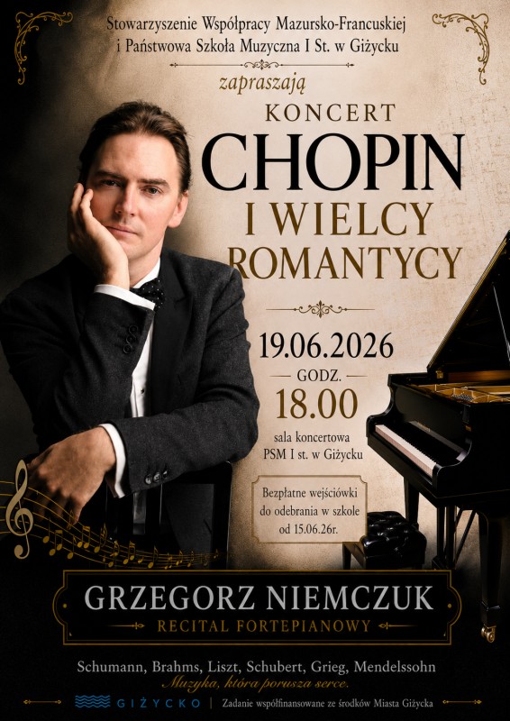 Koncert fortepianowy " Chopin i wielcy romantycy"